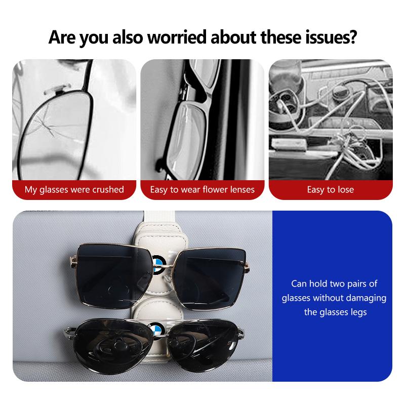 For BMW Car Sun Visor Eyeglass Holder Card Clip Storage Accessories G30 G20 M3 M5 E91 E92 E93 E36 E70 X3 X4 X5 X1 E39 F30 R222