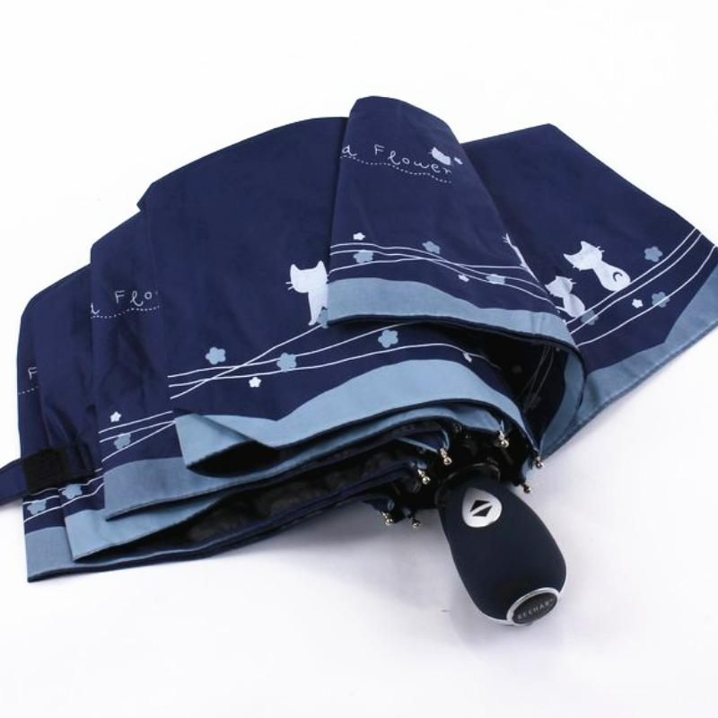 Fully Automatic Umbrella Cartoon 2023 UV Protection Folding Cat