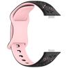 Two‑Color Embossed Floral Silicone Watch Band with Butterfly Clasp for Huawei Watch Fit 3 / 4 / 5 / 4 Pro / 5 Pro