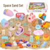 Magic Sand Box Playset with Space Sand Molds and Bear Figurines for Kids