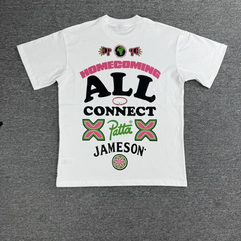 Cross-border trendy brand PATTA European and American street creative fun printing men's and women's casual loose short-sleeved collection T-shirt 