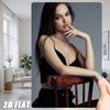 HD Металлическая жестяная табличка Потрясающая модель в черном укороченном топе с цепочкой Студийный портрет Декор для стены