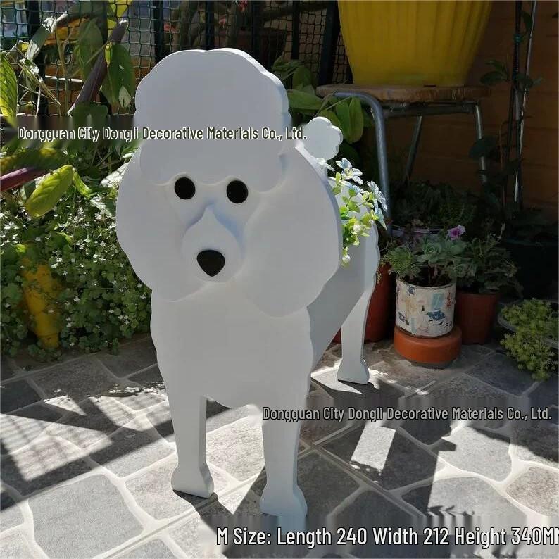 Independent Station Cross-border Garden Art Craft Ornaments: Dog & Cat Flower Pot and Planter