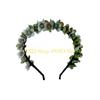 49MD Comfortable Fabric Hair Band Gentle Hold Artificial Flower Headbands Floral Hair Accessories for Cosplay Party