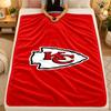 Flannel BlanketKansas City Chiefs Warm Soft Throw Blanket for Indoor Sofa Bed Living Room Use
