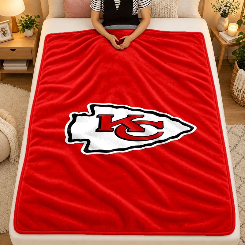 Flannel BlanketKansas City Chiefs Warm Soft Throw Blanket for Indoor Sofa Bed Living Room Use