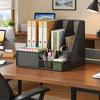 3 Or 4 Slot Metal Desktop File Folder with Pen Holder Desktop Book Rack  Desk Organization