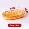 Plastic Imitation Rattan Basket Round Fruit Basket New Food Plate  Breakfast Cake Snack
