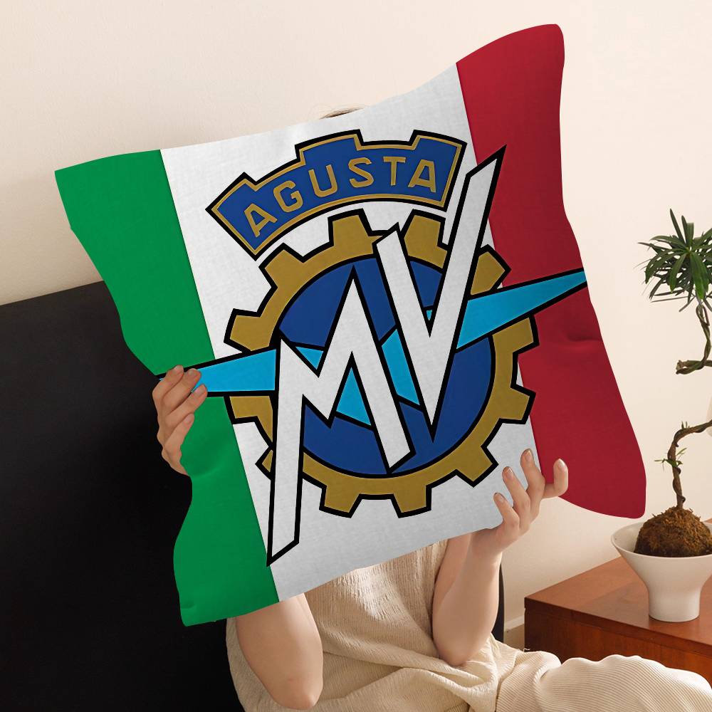 M-Mv Agusta Cushion Cover Car Throw Pillow Case For Sofa Car Christmas Gift 40X40Cm 45X45Cm