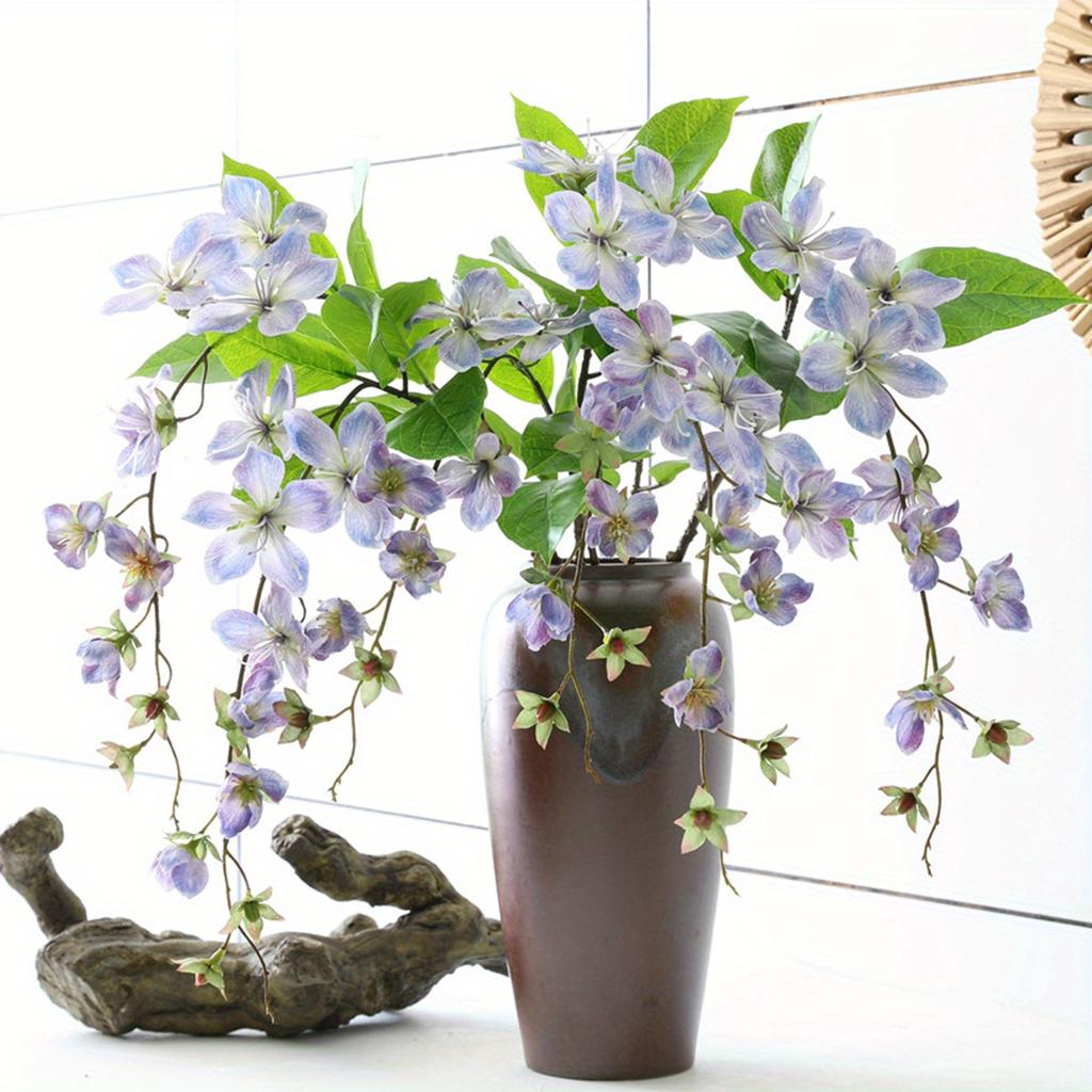 3 Pcs Artificial Jasmine Artificial Hanging Flowers Balcony Artificial Flowers Like Real for Wedding Floral Party Decor Home Accessories Spring Decor