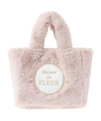 Maison de FLEUR Меховая сумка-тоут 2-в-1, Розовый, 8A43F0J4400