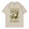 I Wish I Lacked Critical Thinking Skills Yall Seem So Happy Funny Frog Meme TShirt Fashion Retro T Shirt Unisex Loose TShirts