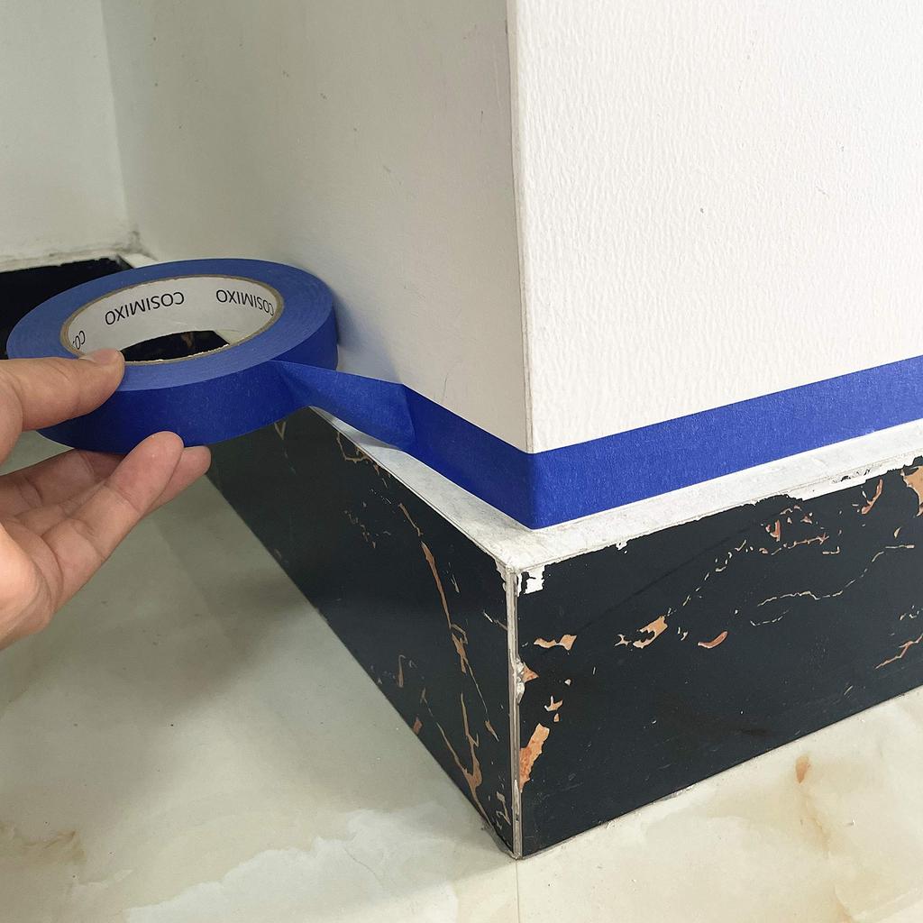 COSIMIXO Masking 24mm 60 Yards 2 Rolls of Painting Masking Mildew Hardening Original Blue Tape for Home Sharp Lines Tape, Painter's Tape, Wide, Long,