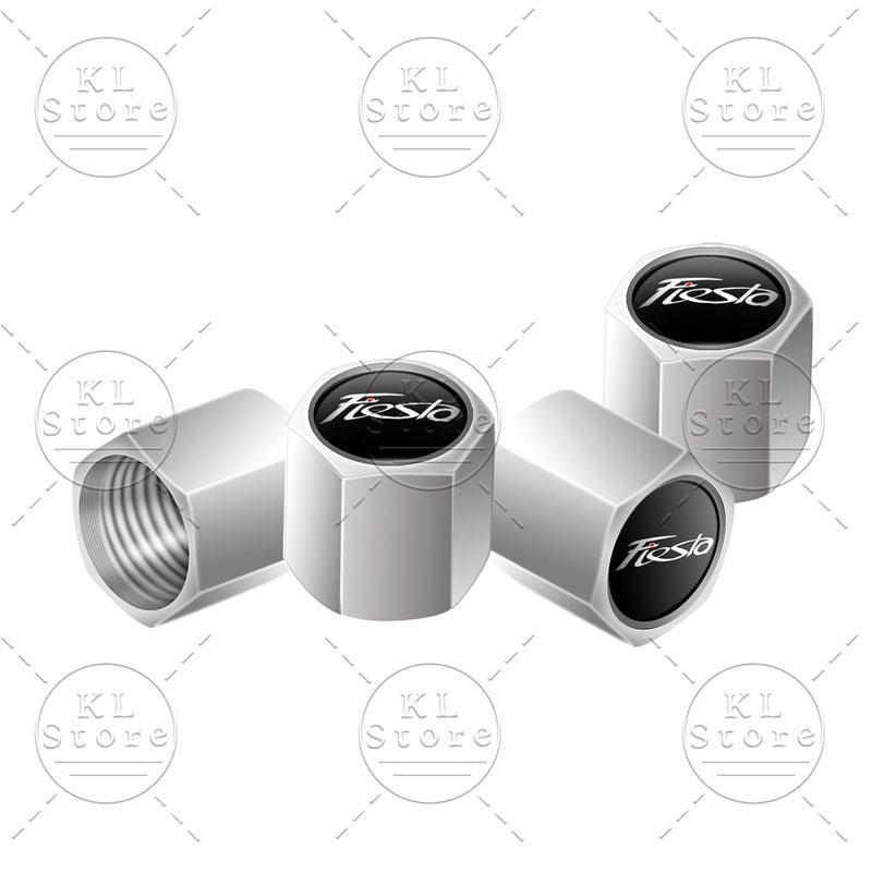 pdzh2 4pcs Auto Accessories Wheel Tire Valve Stem Air Dust Cover Caps For Ford Fiesta Emblem Car Styling Decoration