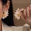 Retro Daisy Flower Earrings - Luxurious, Minimalist, Summer Style by Bai Lu