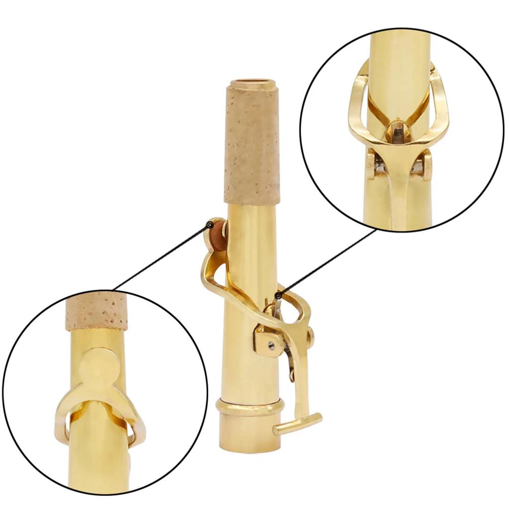 IRIN 2Pcs Bb Soprano Saxophone Neck Brass Sax Curved Neck Straight Neck Professional Woodwind Instrument Parts & Accessories