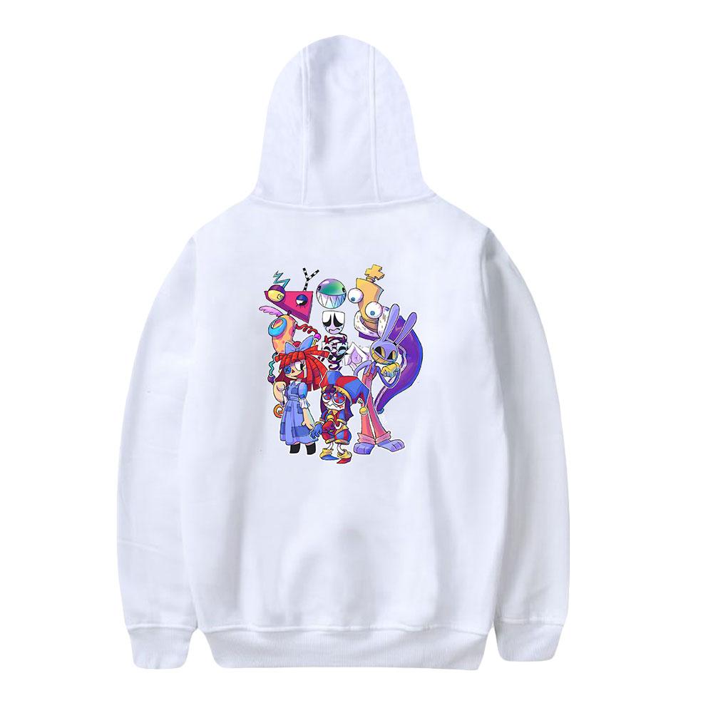 Толстовка с капюшоном The Amazing Digital Circus для мужчин, женщин, унисекс, с графическим принтом, крутая уличная одежда с капюшоном, пуловер с длинными рукавами, топы