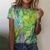 Women's T-Shirts Graffiti Art Fashion Print Short Sleeve Top Tees O-Neck Personality Women Summer Harajuku Loose Female Clothing
