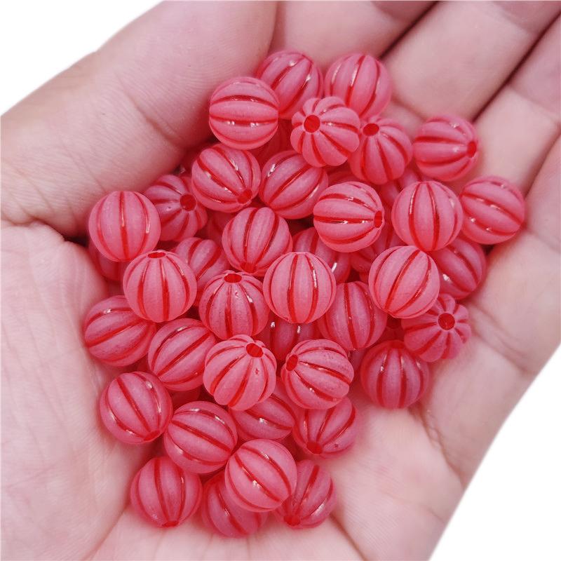 Товары для дома и вечеринок Изготовление ювелирных изделий 20 шт. Spacer Craft DIY 9 мм яркие цвета матовые свободные бусины тыква акриловое ожерелье браслет