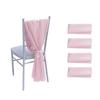 Wedding Chair Sashes Tulle Wedding Aisle Back Side Decorations Sheer Tulle Fabric For Wedding Props