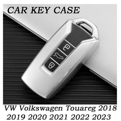 Чехол для ключа автомобиля из ТПУ с 3 кнопками для VW Volkswagen Touareg 2018 2019 2020 2021 2022 2023 Защита для пульта дистанционного управления