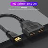 1 In 2 Out HDMI Splitter 1080P Dual Port Y Splitter Cable for PC TV Xbox PS3 HDMI-compatible Splitter