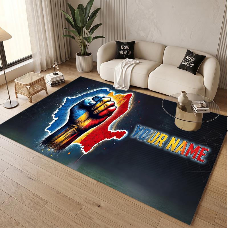 Personalized Crystal Velvet Carpet Poland Pattern Non Slip Floor Rug