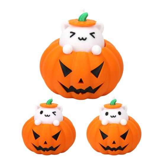 Halloween Ghost Figurine 3D Printed Pumpkin Resin Decor Figure Tiny Figurine Miniature Ornament Halloween Decoration