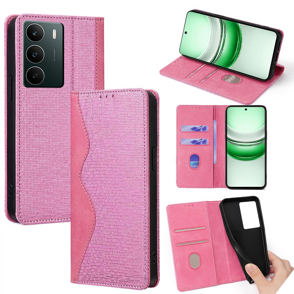 For Realme C71 4G Case Wave Shape RFID Blocking PU Leather Wallet Stand Phone Cover