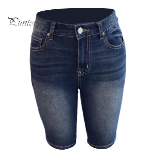 Женские джинсовые шорты длиной до колена, ретро-стиранные, облегающие, эластичные, с эффектом потертости, градиентные цвета, карманы, на пуговицах на талии, на молнии, женские джинсы на каждый день