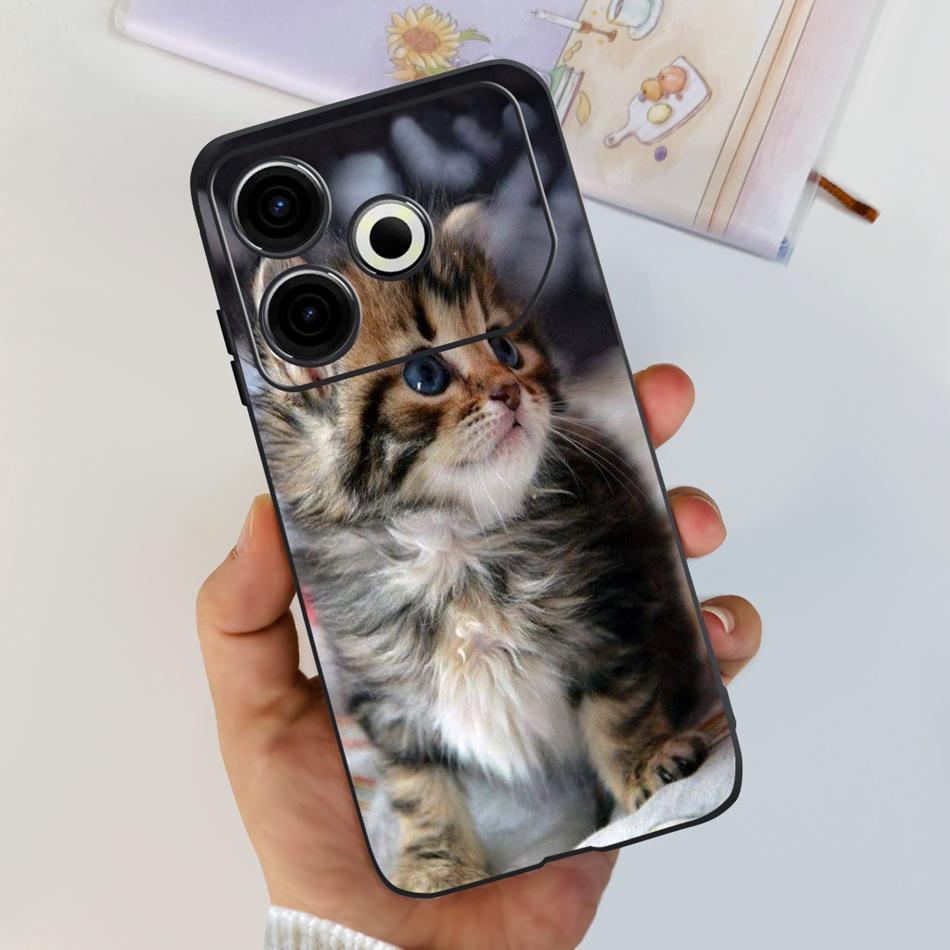 Чехол для телефона Tecno Pova 6 Neo Pova6 Neo 4G 2024 Элегантный принт Мягкий силикон ТПУ Чехлы