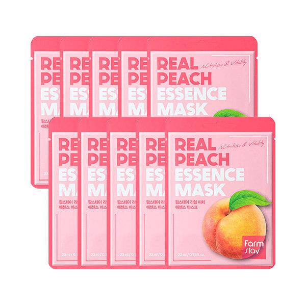 Farmstay_Real Peach Essence Mask 23ml x 10 sheets