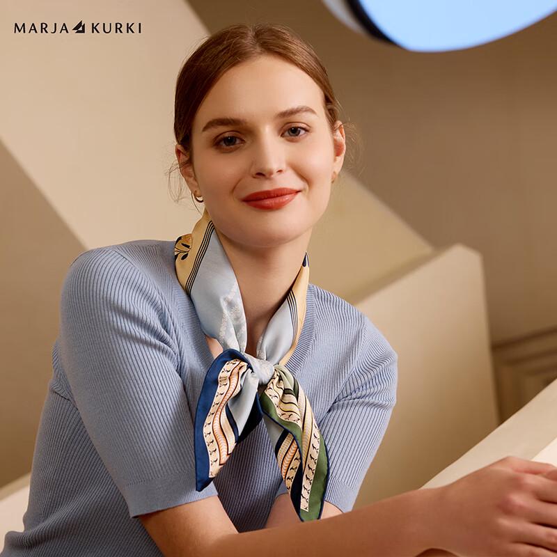 MARJA KURKI Double-Sided Mulberry Silk Square Scarf