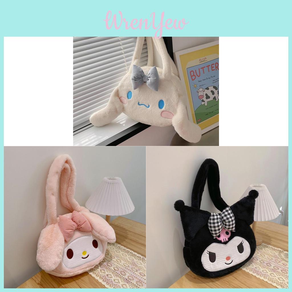 Cinnamoroll Soft Leatherette Shoulder Bag With Zipper Closure For Students