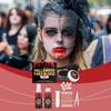 Fake Blood Makeup Kit-Coagulated Blood 30ml+Fake Blood Spray 50ml+Dripping Blood 50ml, Realistic Washable Special Effects SFX Makeup Set 100ML