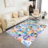 Bluey's Soccer Fun Customize Your Name Area Rug Perfect for Balcony Hallway Kitchen Study room Anti-slip Rug Anime Office Decor Wedding Party Gift