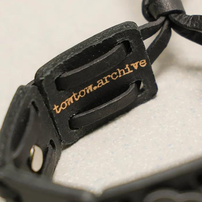 Браслет из кожаных бусин Пижма Черный