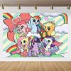 Тема «My Little Pony» может быть адаптирована для украшения дня рождения детей и девочек, декора, фона для киносъемки.