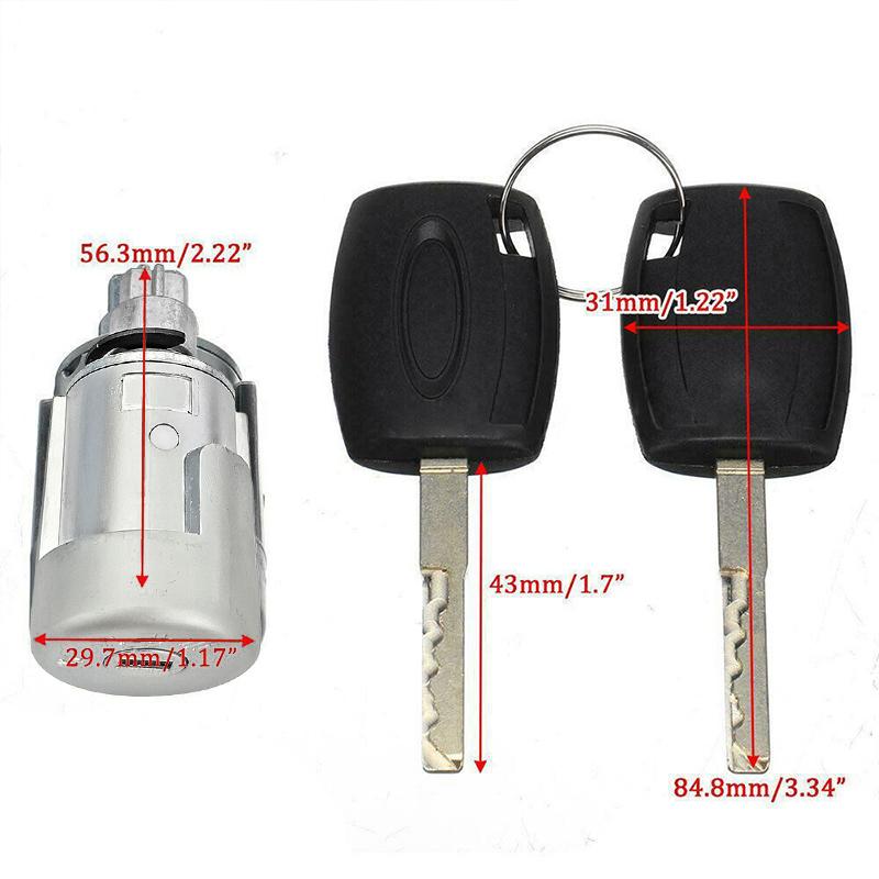 1Set Car Ignition Custom Barrel Lock & 2 Keys For Ford Transit MK8 2014-2019 1926227 Ignition Barrel Switch Car Accessories