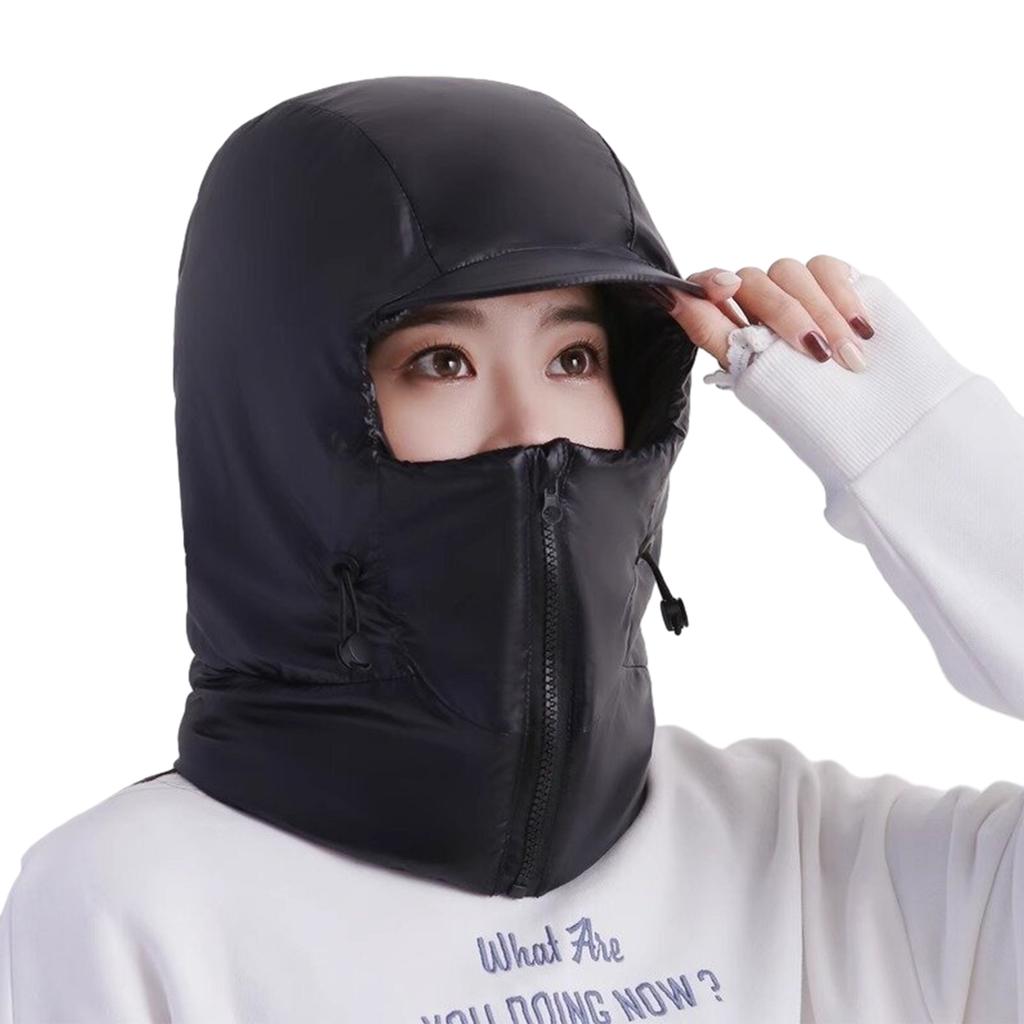 Unisex Bomber Hat Trapper Hat with Neck Warmer Bomber Hat Balaclava for Outdoor Winter Mask for Skiing Camping Hiking