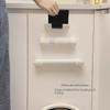 2Over-the-door storage rack——Sturdy garbage bag storage rack and cling film holder Non-perforated adjustable kitchen countertop-Multifunctional