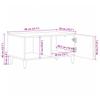Coffee Table White 80 x 50 x 40 cm Solid Mango Wood