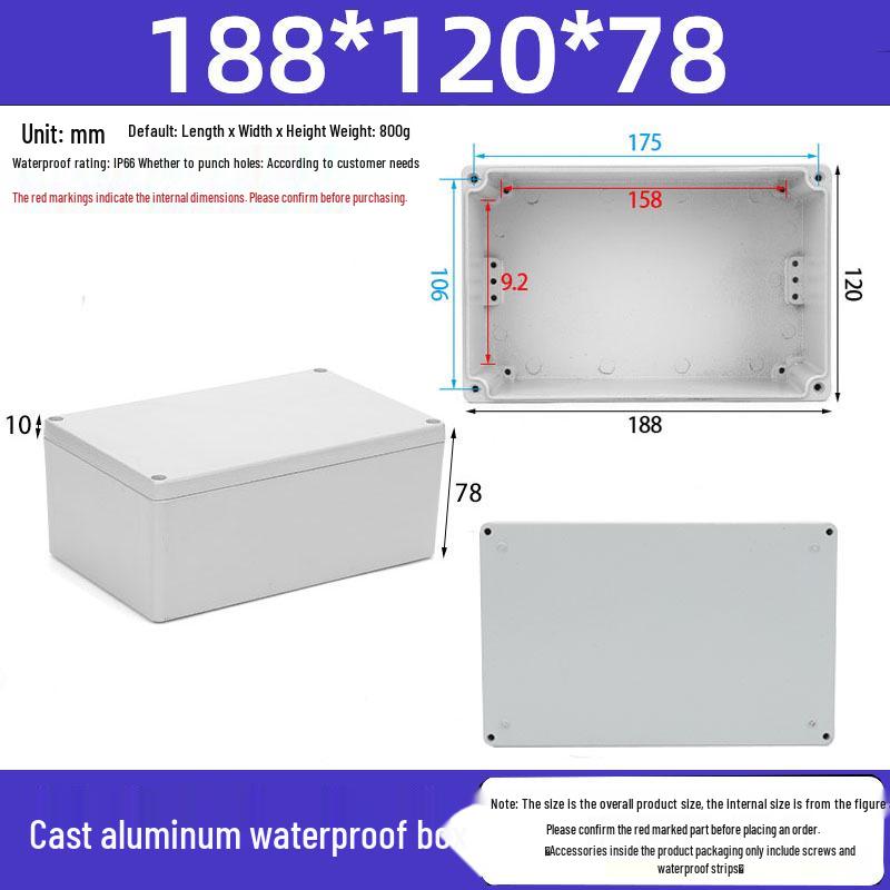 Die-cast Aluminum Outdoor Junction Box IP65 Waterproof Enclosure