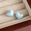 Colorful Heart Earrings Elegant Summer Cute Dangle Ear Accessory for Girls Daily School Shopping