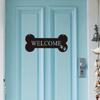1pc Welcome Bone Dog Metal Sign - Cute Kawaii Wall Decor for Home, Garden, Office, and Yard | Unique Sculpture & Statue Accent