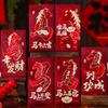6pcs Blessings Horse Year Red Envelope Cartoon Lucky Money Pouch  Lunar Year