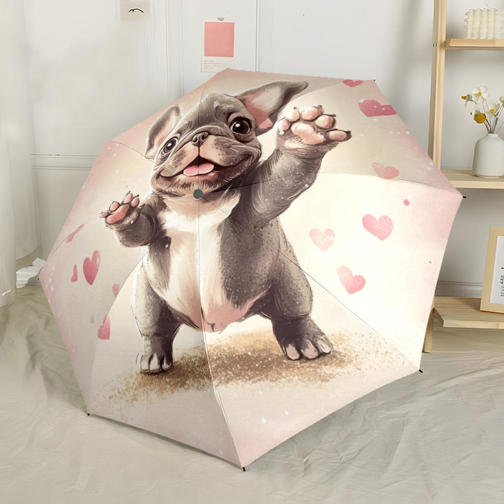 Rainy Day Dachshund Compact Travel Automatic Umbrella Compact & Durable 8-Rib Design Sturdy Construction All-Season Travel Fashionable Accessory