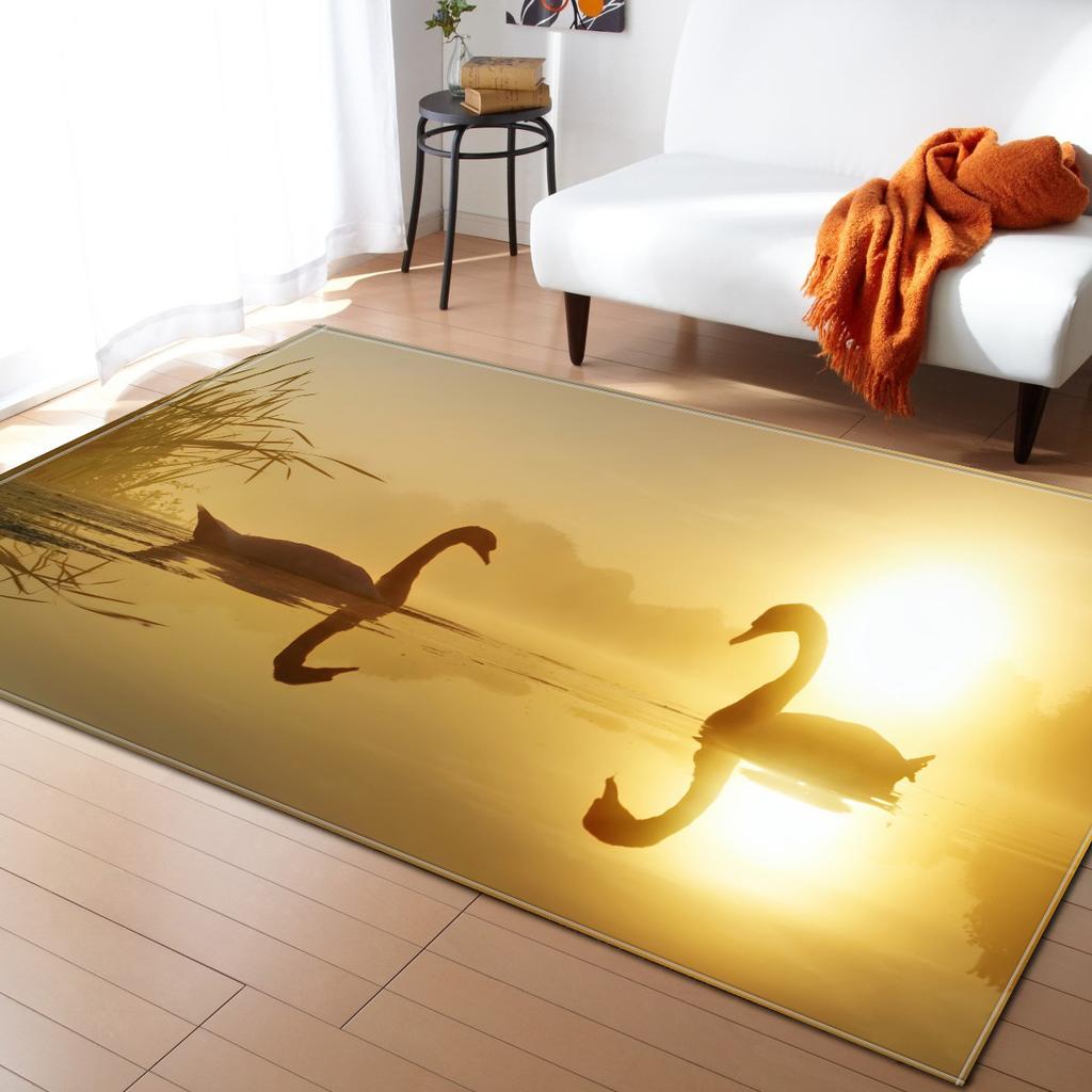 Animal And Plant Living Room Carpet Bedroom Dining Room Floor Mat Pattern Size