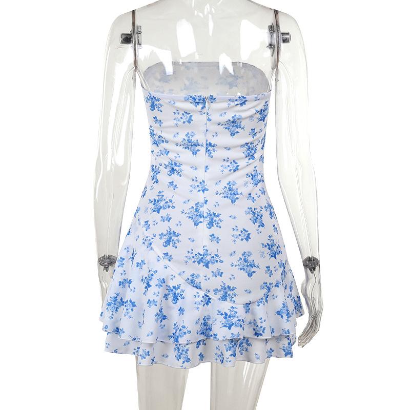 Осеннее женское платье на бедрах Fashion Ethos Slim-fit Print Top Dress A-swing