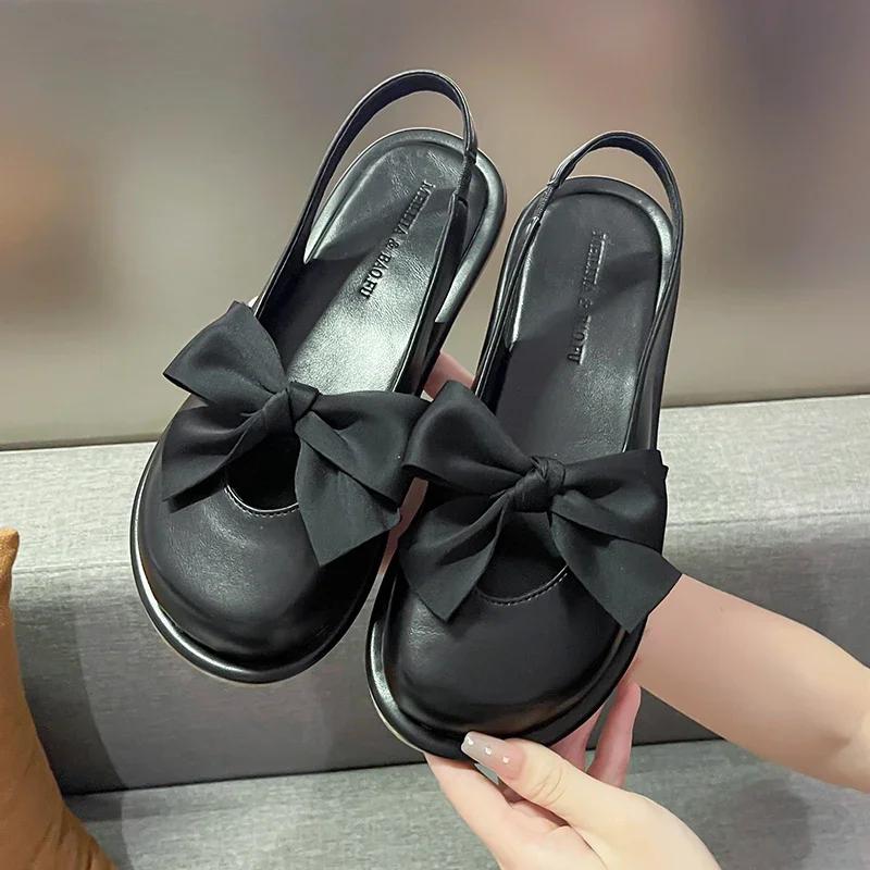 Модные повседневные босоножки Mary Jane Toe Fairy Wind 2024 Летние новые модные универсальные сандалии Niche Flat Simple Women Shoes